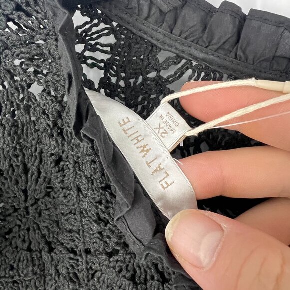 NWT Anthropologie Flat White | Crochet Lace Top - Picture 8 of 11